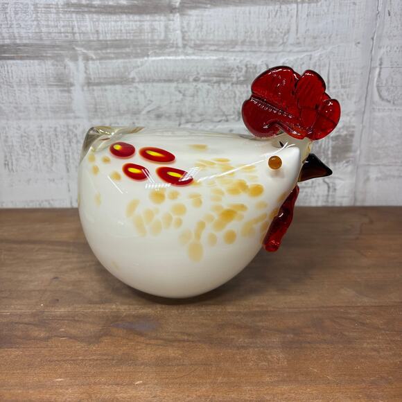 Murano Style Handblown Glass Chicken - Picture 1 of 5